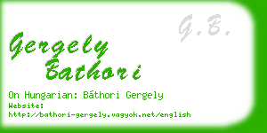 gergely bathori business card