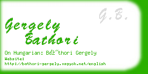 gergely bathori business card